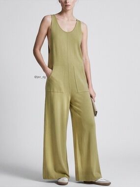E025 ZARA Knit Wide-Leg Jumpsuit